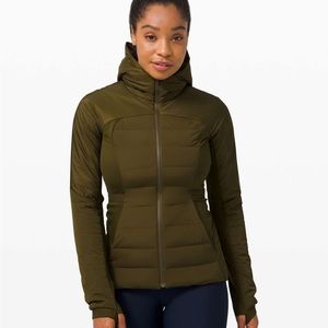 Lululemon Down For It All Jacket - Moss Green - Size 10